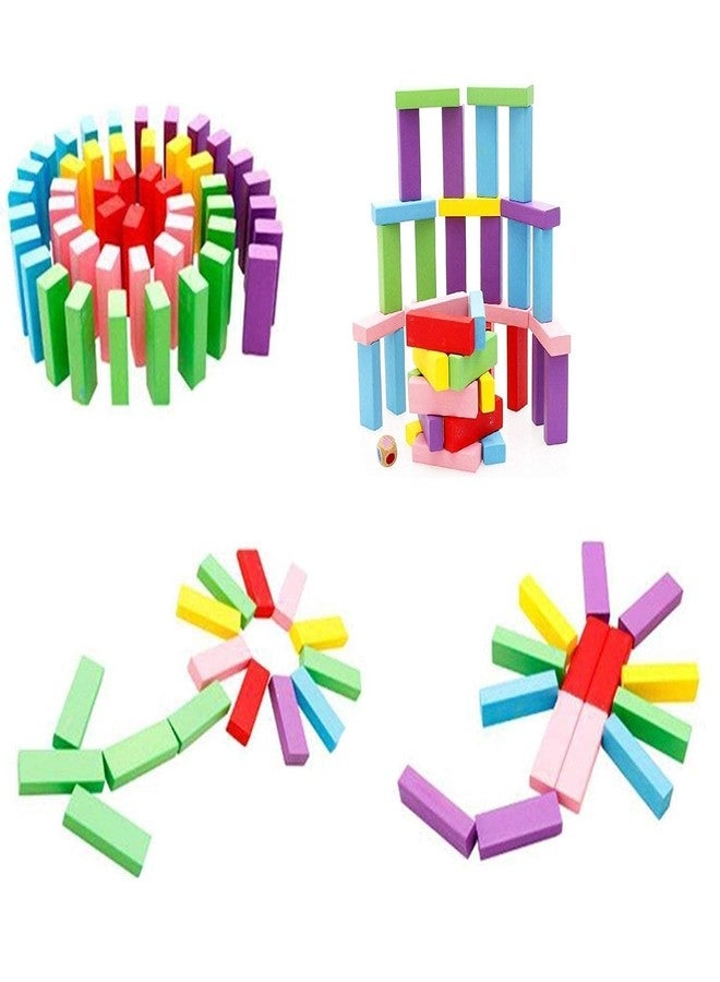 Kriva Export Colorful Wooden Stacking Games for Kids and Adults|Balancing Puzzles Toys|Wood Falling Tower with 4Dice 2+Years,Skill Development and Color Recognition(Multi-Colored) - Image 5